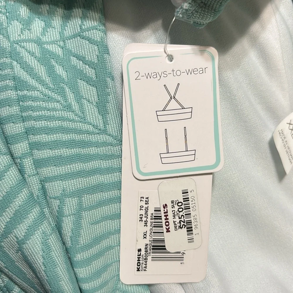 Freshwater teal two piece swim suit, size XXL (20), NWT. - Picture 10 of 16